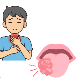Icon representing sores or blisters in the mouth, throat, or face as STI symptom